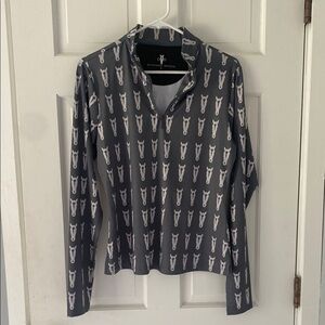 Deinhardt Designs Grey 1/4 L/S technical riding top.